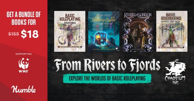 Humble Bundle Chaosium From Rivers to Fjords, gammes Basic Roleplaying - © Chaosium Inc.