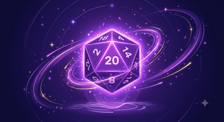 de-20-faces-d20-violet-lumineux
