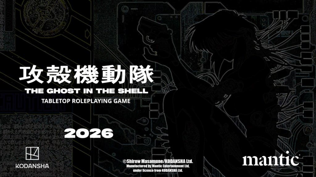 The Ghost in the Shell: Tabletop Roleplaying Game - bandeau officiel Mantic Games (c) Mantic Games / Kodansha Ltd.