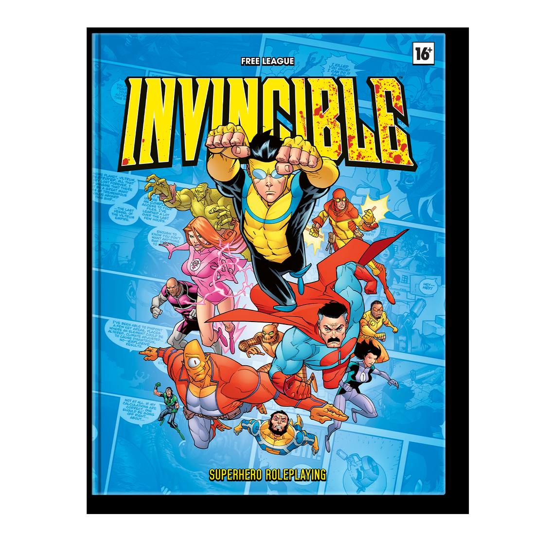 Couverture du jeu de role Invincible - Superhero Roleplaying (Free League x Skybound) - (c) Skybound / Free League Publishing