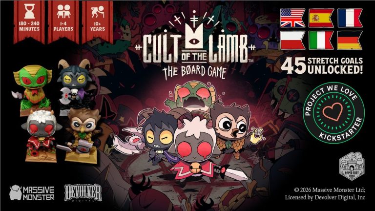 Cult of the Lamb: The Board Game — visuel officiel de campagne © Paper Fort Games