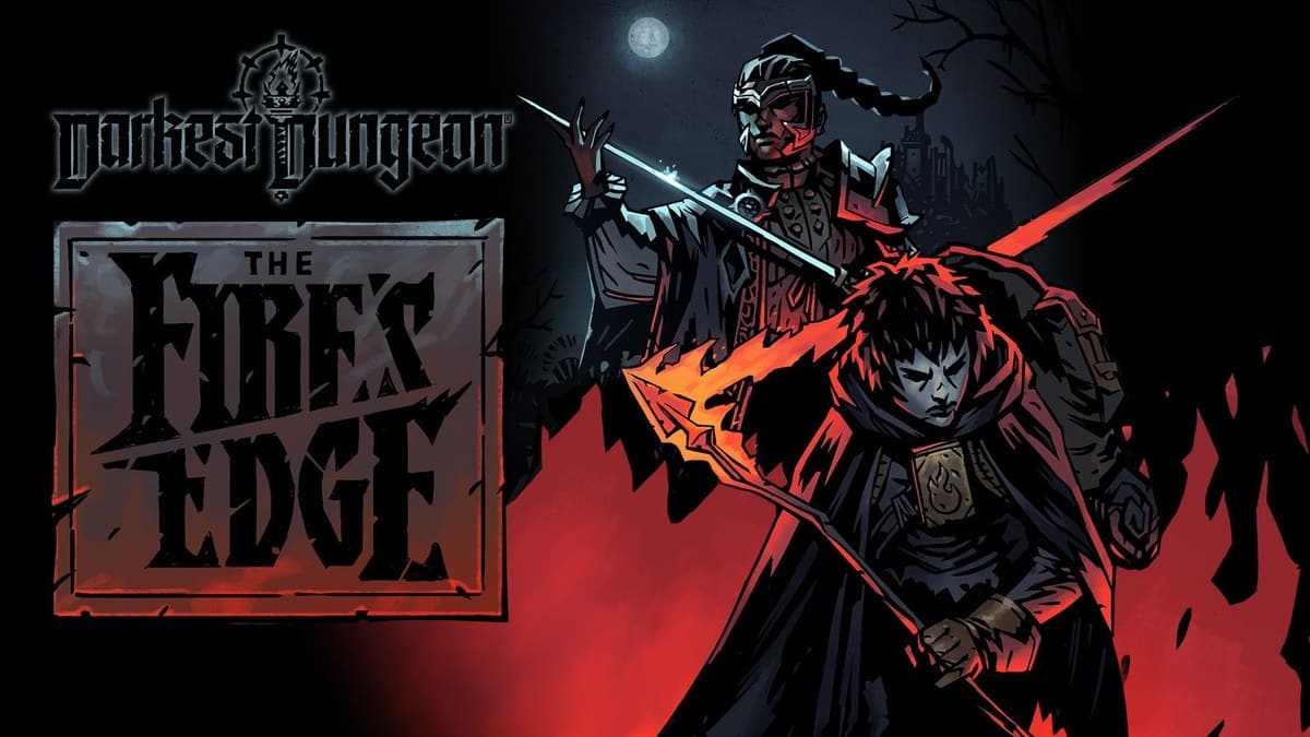 Darkest Dungeon: The Fire's Edge — key art officiel du DLC — © Red Hook Studios