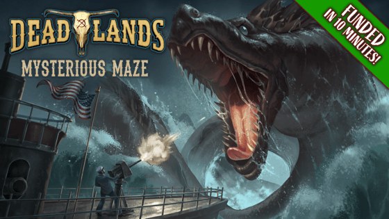 Deadlands: Mysterious Maze — visuel officiel de campagne © Pinnacle Entertainment Group