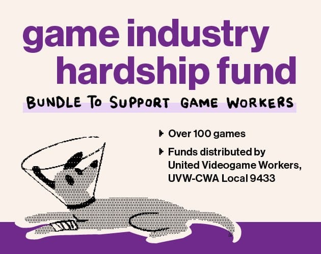Bundle « Game industry hardship fund » sur itch.io — visuel officiel via itch.io / Necrosoft Games