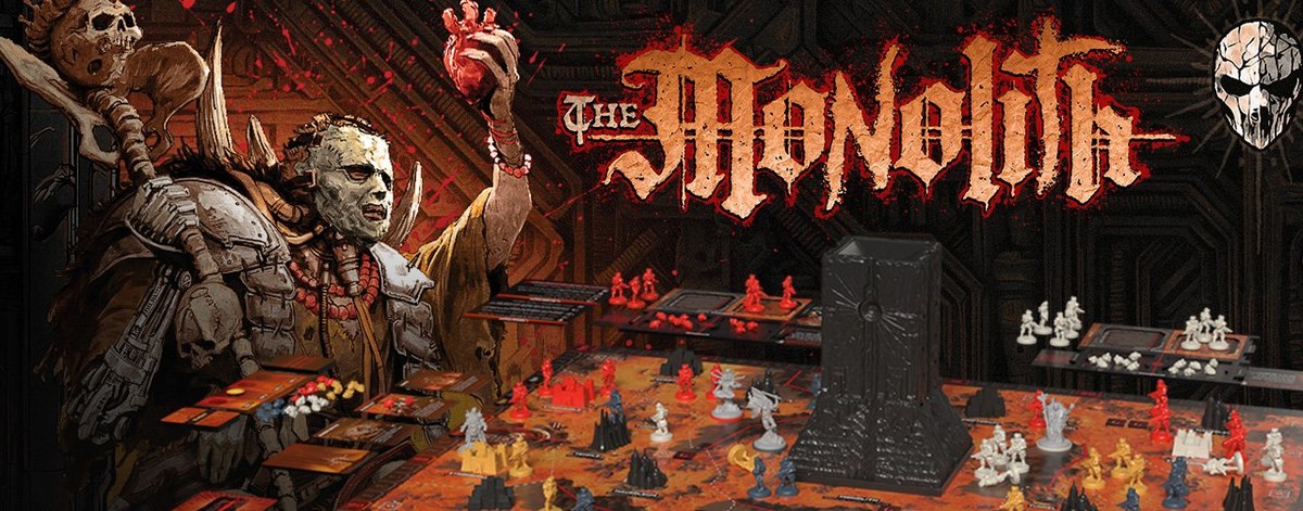 The Monolith, jeu de plateau de Plaid Hat Games — bandeau officiel © Plaid Hat Games