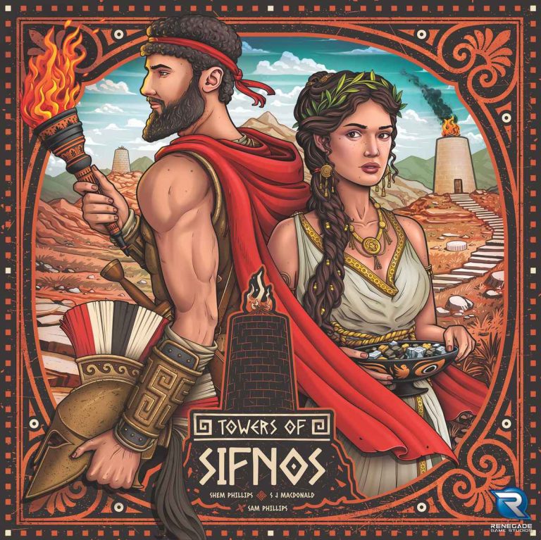 Boîte de Towers of Sifnos — © Garphill Games / Renegade Game Studios