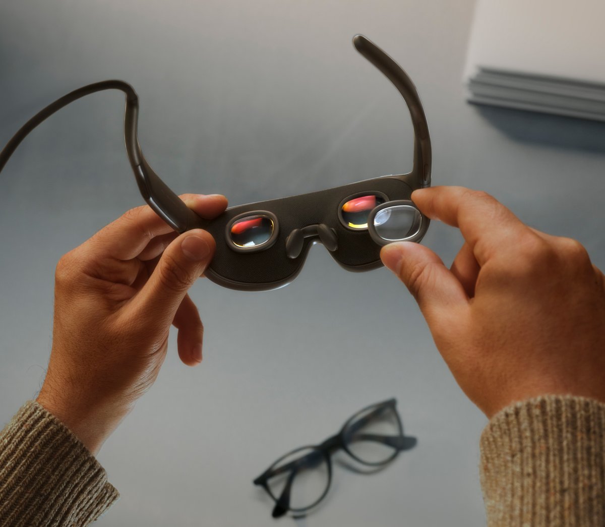 Vue int&eacute;rieure des Meta VR Glasses