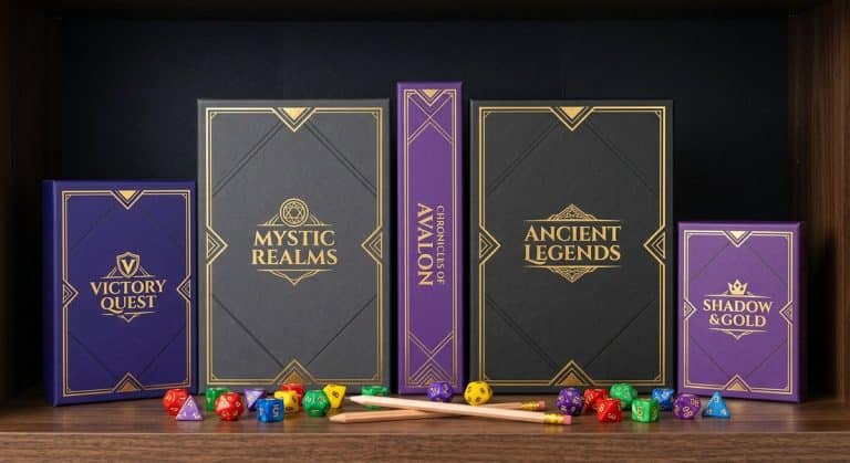 Plusieurs boîtes de jeu alignées sur une table de rentrée