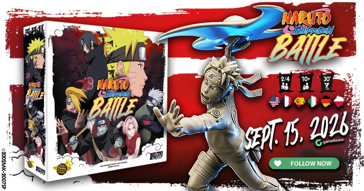 Naruto Shippuden Battle — jeu d'arène à figurines (Gamefound) © This is a GAME / Don't Panic Games