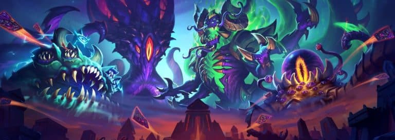 Les quatre Dieux très anciens de Hearthstone : C'Thun, N'Zoth, Yogg-Saron et Y'Shaarj